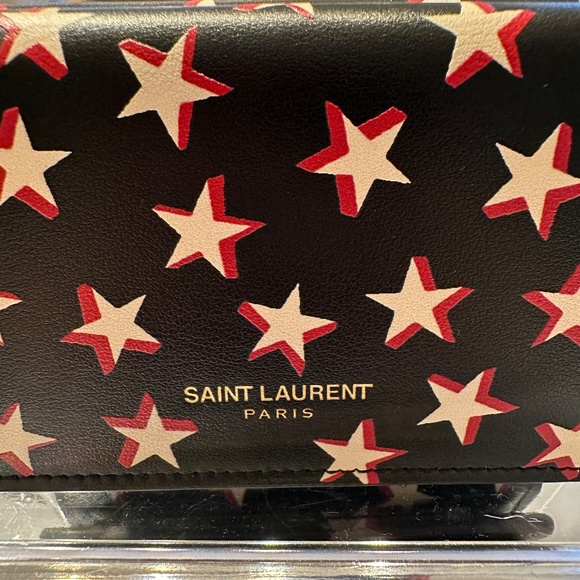 RARE LIKE NEW IN BOX Saint Laurent Cruise 2020 Stars Folding Wallet - Picture 4 of 9
